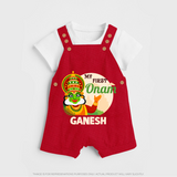My First Onam Kathakali Dungaree - RED - 0 - 5 Months Old (Chest 18")