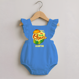 My First Onam Banana Leaf Celebration Romper Frock