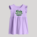 My First Onam Kerala Festive Silhouette Baby Frock - LILAC - 0 - 3 Months Old (Chest 17")