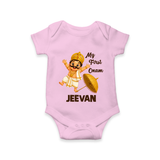 My First Onam Mahabali Romper - BABY PINK - New Born (Chest 14")