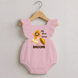 My First Onam Mahabali Romper Frock - BABY PINK - 0 - 3 Months Old (Chest 19")