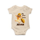 My First Onam Mahabali Romper - IVORY - New Born (Chest 14")