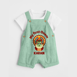 My First Onam Kathakali Classic Dungaree - MINT GREEN - 0 - 5 Months Old (Chest 18")