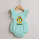Kathakali Floral Charm Romper Frock - MINT GREEN - 0 - 3 Months Old (Chest 19")