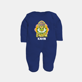 Kathakali Floral Charm Full Body Suit - NAVY BLUE - New Born (Chest 7.5")