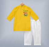 Vallam Kali Festival Kurta - CHROME YELLOW - 3 - 6 Months Old (Chest 24", Kurta Length 14'', Waist 19", Pant Length 14")