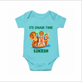 Vallam Kali Festival Romper - ARCTIC BLUE - New Born (Chest 14")
