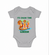 Vallam Kali Festival Romper - GREY - New Born (Chest 14")