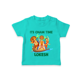 Vallam Kali Festival T Shirt - TEAL - 0-5 Months Old (Chest 17")