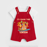Vallam Kali Festival Dungaree - RED - 0 - 5 Months Old (Chest 18")