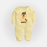 Mahabali Festive Wishes Full Body Suit - PASTEL YELLOW - New Born (Chest 7.5")