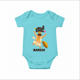 Mahabali Festive Wishes Romper - ARCTIC BLUE - New Born (Chest 14")