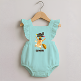 Mahabali Festive Wishes Romper Frock - MINT GREEN - 0 - 3 Months Old (Chest 19")