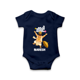 Mahabali Festive Wishes Romper - NAVY BLUE - New Born (Chest 14")