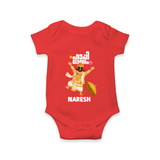 Mahabali Festive Wishes Romper - RED - New Born (Chest 14")