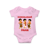 Chenda Melam Kids Romper - BABY PINK - New Born (Chest 14")