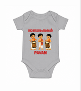 Chenda Melam Kids Romper - GREY - New Born (Chest 14")