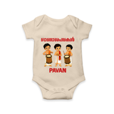 Chenda Melam Kids Romper - IVORY - New Born (Chest 14")