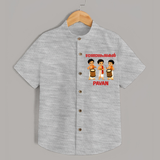 Chenda Melam Kids Shirt - GREY - 0 - 6 Months Old (Chest 23")