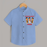 Chenda Melam Kids Shirt - SKY BLUE - 0 - 6 Months Old (Chest 23")