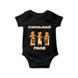 Chenda Melam Kids Romper - BLACK - New Born (Chest 14")