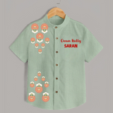 Kathakali Motif Trail Shirt - MINT GREEN - 0 - 6 Months Old (Chest 23")
