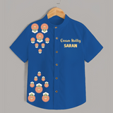 Kathakali Motif Trail Shirt - COBALT BLUE - 0 - 6 Months Old (Chest 23")
