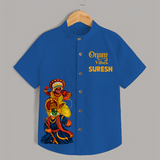 Kathakali & Theyyam Heritage Shirt - COBALT BLUE - 0 - 6 Months Old (Chest 23")