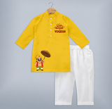 Mahabali Royal Kurta - CHROME YELLOW - 3 - 6 Months Old (Chest 24", Kurta Length 14'', Waist 19", Pant Length 14")