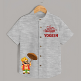 Mahabali Royal Shirt - GREY - 0 - 6 Months Old (Chest 23")