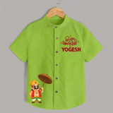 Mahabali Royal Shirt - LIME GREEN - 0 - 6 Months Old (Chest 23")