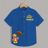 Mahabali Royal Shirt - COBALT BLUE - 0 - 6 Months Old (Chest 23")