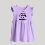 Drama Queen Personalized Baby Frock - LILAC - 0 - 3 Months Old (Chest 17")