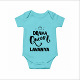 Drama Queen Personalized Romper - ARCTIC BLUE - New Born (Chest 14")