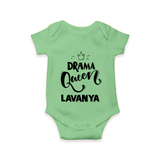 Drama Queen Personalized Romper - GREEN - New Born (Chest 14")
