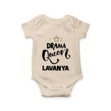 Drama Queen Personalized Romper - IVORY - New Born (Chest 14")