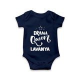 Drama Queen Personalized Romper - NAVY BLUE - New Born (Chest 14")