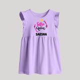 Selfie Queen Personalized Baby Frock - LILAC - 0 - 3 Months Old (Chest 17")