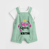 Selfie Queen Personalized Dungaree - MINT GREEN - 0 - 5 Months Old (Chest 18")