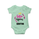 Selfie Queen Personalized Romper - MINT GREEN - New Born (Chest 14")