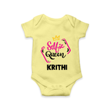 Selfie Queen Personalized Romper - PASTEL YELLOW - New Born (Chest 14")