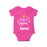 Selfie Queen Personalized Romper - HOT PINK - New Born (Chest 14")
