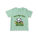 Lazy But Cute Personalized TShirt - MINT GREEN - 0-5 Months Old (Chest 17")