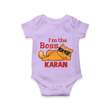 I'm The Boss Personalized Romper - LILAC - New Born (Chest 14")