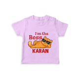 I'm The Boss Personalized TShirt - LILAC - 0-5 Months Old (Chest 17")