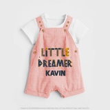 Little Dreamer Personalized Dungaree - PEACH - 0 - 5 Months Old (Chest 18")