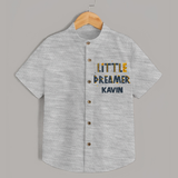 Little Dreamer Personalized Shirt - GREY - 0 - 6 Months Old (Chest 23")