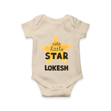Cute Little Star Personalized Romper - IVORY - New Born (Chest 14")