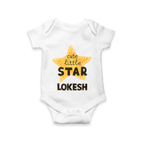 Cute Little Star Personalized Romper - WHITE - New Born (Chest 14")