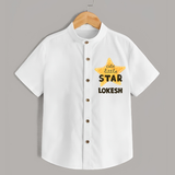 Cute Little Star Personalized Shirt - WHITE - 0 - 6 Months Old (Chest 23")